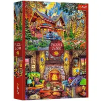 Trefl Winterliche Bergwelt: 2x500 Teile Puzzle-Set Abenteuer & Hütte