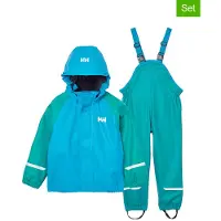 Helly Hansen Regenanzug Helly Regenanzug Hansen Bergen Fleece Polyurethan Rainset 2.0 Kinder Signal Green-Größe 92