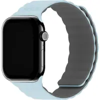 Holdit Silikonarmband Magnet für Apple Watch | 44/45/46/49 mm - Mineral Blue / Grey