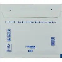 BNTOFFICE Luftpolstertaschen für CDs/DVDs, 180 x 165mm, haftklebend, weiß, 100 Stück