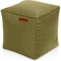 Green Bean Sitzhocker Cube 40 x 40 x 40 cm Leder mit EPS-Perlen-Füllung Verwelktes Grün
