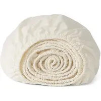 Yumeko Spannbettlaken Perkal Baumwolle 180x210 Weiß - Eco, Bio & Fairtrade
