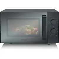 Severin Solo Mikrowelle mit Glasboden MW 7782 mattschwarz