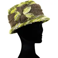 Collezione alessandro Melonenhut "Floral" 1 Stk. aus softer Wolle, mit floraler Applikation