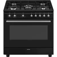 Smeg Concert CX91GMBL Küchenherd Range Cooker (Kochherd) Elektro Gaskochfeld Schwarz A