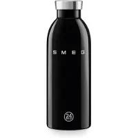 Smeg WBF01BL 24Bottles Clima Bottle isolierte Edelstahlflasche Schwarz 500ml