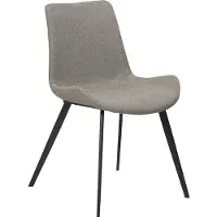 Ebuy24 (2er Set) Hype Dan-Form Esszimmerstuhl Bouclé hellbraun.