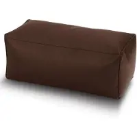 Green Bean Sitzhocker aus Kunstleder - Pouf mit EPS Perlen Füllung - 70x33x28cm - perfekte Ergänzung zum Sitzsack - Sitzwürfel Fußhocker Dunkelbraun