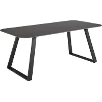 Ebuy24 Antalya Esstisch 90x180cm schwarz.