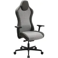 Topstar Bürostuhl SITNESS RS X, mit Armlehnen, 3D-Punktsynchron-Mechanik, Kopfstütze, Flachsitz, Stoffbezug dunkelgrau/hellgrau