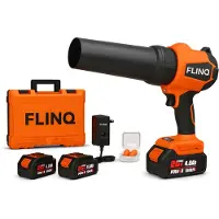 FlinQ Handbläser Premium - Kabelloser Laubbläser mit Akku - Mehrzweck - Borloser Motor - inkl. 2 Batterien & Gehörschutz