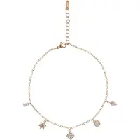 NAEMI Women Anklet in Rose Gold White | Gr.: onesize
