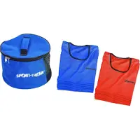Sport-Thieme Kennzeichnungswesten-Set "Stretch Premium", Jugendliche, Rot/Blau
