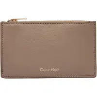 Calvin Klein Geldbörse Foil Logo Top Zip Cardcase LV04F1090G Beige