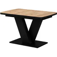 Vicco Esstisch Fenaro Goldkraft Eiche/Schwarz 120 x 80 cm ausziehbar, Model 57997