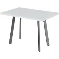 Vicco Esstisch Tisko Weiß/Grau 160 x 80 cm mit erweitbarer Tischplatte, Model 57490