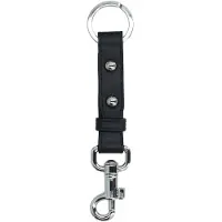 Dolce&Gabbana Herren Schlüsselanhänger aus schwarzem Leder