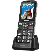 Brondi AMICO DI CASA+, Balken, Dual-SIM, 6,1 cm (2.4"), 1,3 MP, 800 mAh, Schwarz