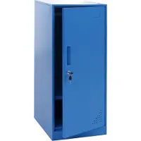Mendler Spind MCW-P63, Schließfach Wertfachschrank Schließfachschrank Tür Kleiderstange, 90x38x45cm Stahl blau