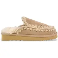 Mou für Damen. MU.FW101125A Braune Eskimo-Lederclogs (41), Wohnung, Keine, Lässig