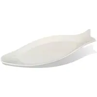 Wilmax Fischplatte 31.5 cm aus Porzellan Weiß, 3er Set