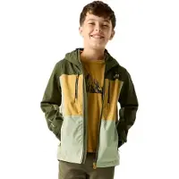 Regatta Highton Outdoorjacke Kinder Wasserdicht mit versiegelten Nähten, Farbe:Dark Khaki, Kinder Größen:152
