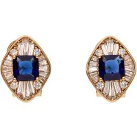 NAEMI Women Earrings in Rose Gold Navy | Gr.: onesize