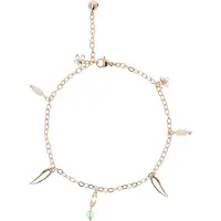 NAEMI Women Anklet in Rose Gold Green | Gr.: onesize