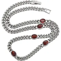 NAEMI Women Necklace in Silver Red | Gr.: onesize