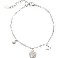 Faina Women Chain Link Bracelet With Charms in Silver | Gr.: onesize