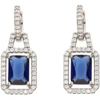 NAEMI Women Earrings in Silver Navy | Gr.: onesize