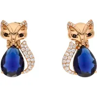 Faina Women Drop Earrings in Rose Gold Navy | Gr.: onesize
