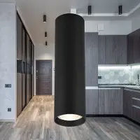 Braytron LED Deckenspot Aufbauleuchte Aufputz schlank schwarz GU10 Ø 5,5 cm Höhe 20cm