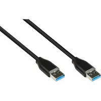 Varia USB 3.2 Gen.2 Kabel, A/A, 0,5m, Kupfer, Schwarz, 10Gbit/s
