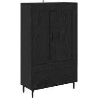 vidaXL Highboard Schwarz Eichen-Optik 69,5 x 31 x 115 cm Holzwerkstoff
