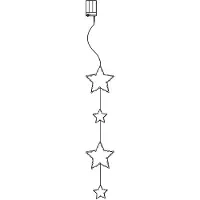 Star Trading 729-76, Leichte Dekorationskette, Silber, Ambiente, Garten hinter dem Haus, Kinderzimmer, Fassade, Vorgarten, IP20, 6 h