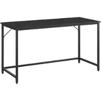 Vasagle Schreibtisch Computertisc 135 x 60 x 76cm schmaler Bürotisch schwarz