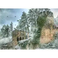 Pappnoptikum Adventskalender Winterfeste mit Motiv Roseburg im Harz