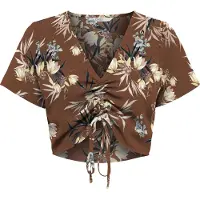 ONLY Onlnova Life S/S Ruching Top Aop Ptm