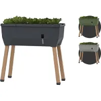 Gusta Garden SAMMY SALAD Hochbeet anthrazit (ohne Haube) | Balkonhochbeete von