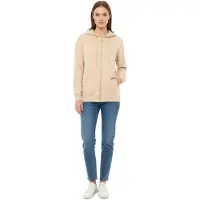 Zwillingsherz Damen Sweat-Jacke mit Kapuze Zip-Hoodie mit Taschen 46094-29 Beige