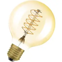 Osram Dimmbare LED-Lampen, Vintage-Edition, 37 Watts Ersatz, E27, G80, 2200 Kelvin, Warm Comfort Light, Klares Glas, single Pack