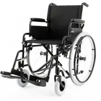 Arvo Ergonomischer Rollstuhl Basic Schwarz aus Aluminium, 18 kg, 107x63x92 cm