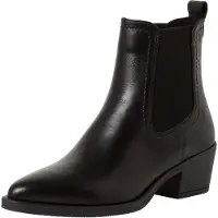 Tamaris Chelseaboots, Blockabsatz, Cowboy Stiefelette, Westernstiefelette mit Gummizug