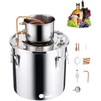Vevor Alkoholdestillieranlage 30 L Edelstahl Wasseralkoholdestillieranlage mit Kupferspule