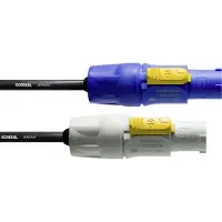 Cordial CFCA 3 FCB Strøm Tilslutningskabel [1x PowerCon-stik - 1x PowerCon-stik] 3.00 m Blå , Hvid