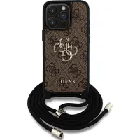 GUESS Tasche passend für IPHONE 16 Pro Max GUHCP16XP4GMGCRW (CBDY Polyurethan4G Big Logo W/Cord Strap) braun