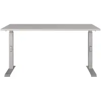 Germania Schreibtisch "Downey", silber (kaschmir, silber, silber, kaschmir), B:140cm H:91cm T:80cm, Tische, Schreibtisch, höhenverstellbar von 68-91 cm, verfügbar in verschiedenen Breiten