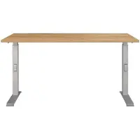Germania -Werke Schreibtisch höhenverstellbar (manuell) »Downey« 140 cm schwarz, 140x91x80 cm