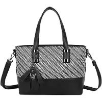 Gallantry Paris Gallantry, Drucktasche für Damen mit Fransen und Schultergurt, Schwarz